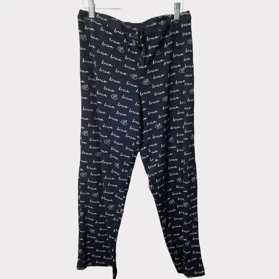 Pantalones de pijama Talbots Picot para mujer pequeños azul marino Pull On Dream Foto 2 de 4