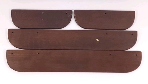 Vintage Wood Knick Knack Curio 3-Tier Wall Shelf MCM 21x20x4 - Picture 7 of 14