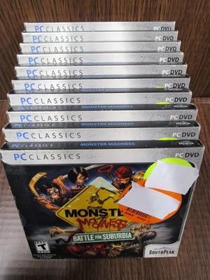 Video Game PC Wholesale Lot of 10 Monster Madness Battle For Suburbia NEW Jewel