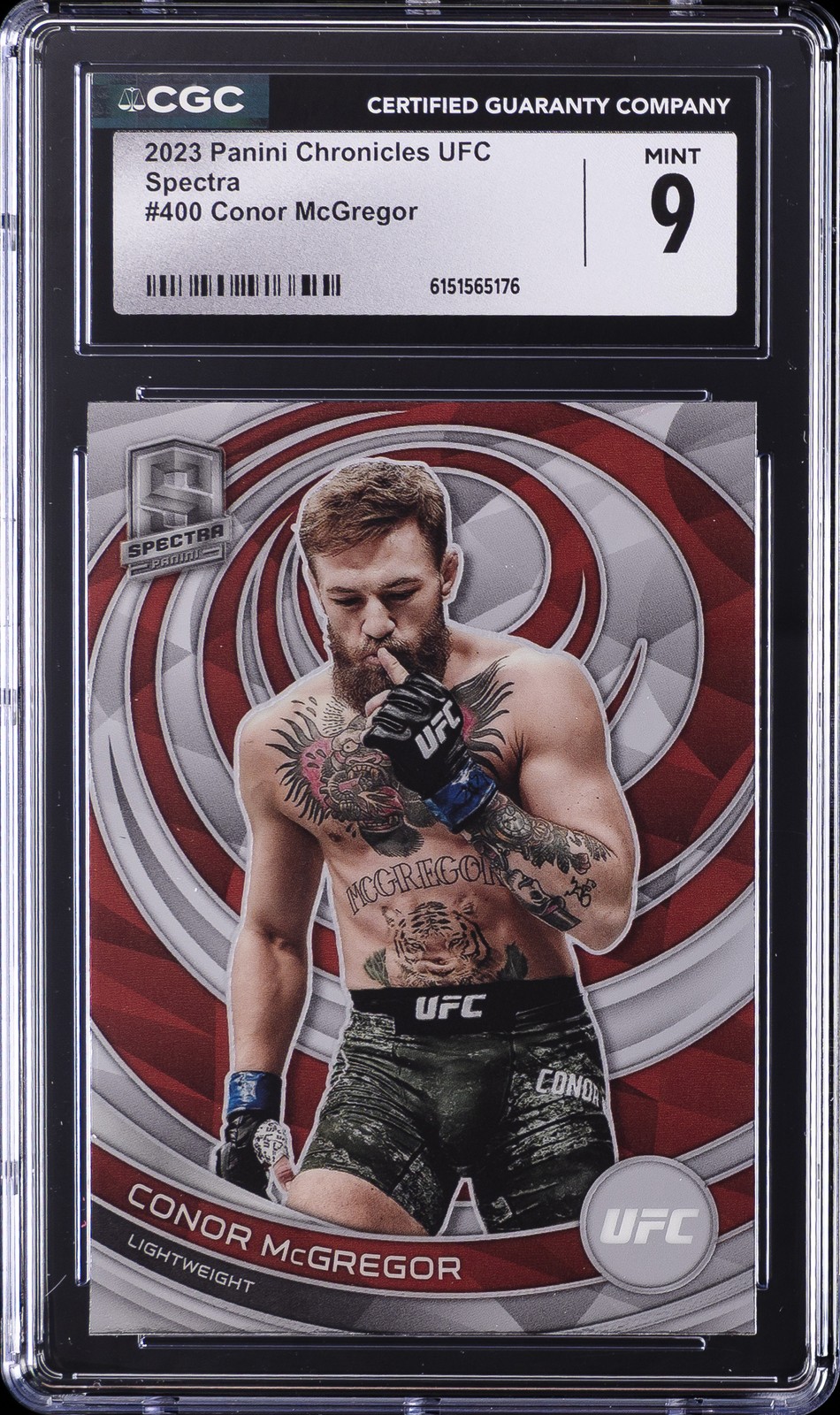 2023 PANINI CHRONICLES UFC SPECTRA #400 CONOR MCGREGOR CGC 9