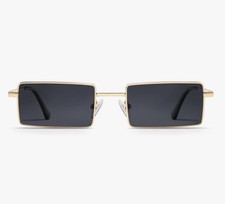 SOJOS Narrow Rectangular Woman  s Retro Polarized Sunglasses