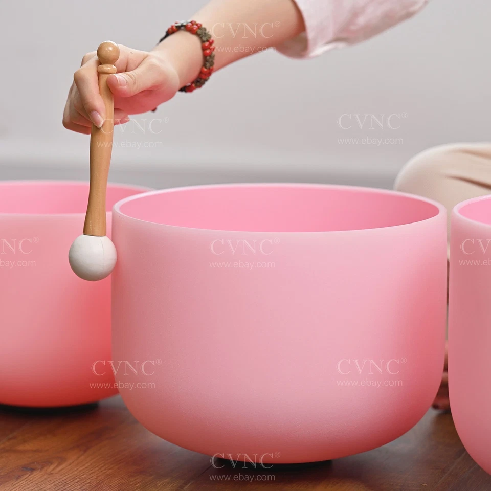 CVNC 432HZ 7 PCS Quartz Crystal Singing Bowls Set Chakra Sound Healing Yoga - Image 4 of 4