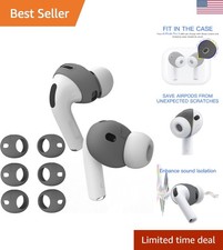 3 Pairs of Scratch Resistant Ear Tips for AirPods Pro 3 - Comfortable Gray