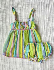 Vintage 12 Mo 18 Mo Set Top Bloomers 60s Sunsuit Beach Suntogs VGUC