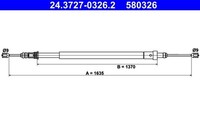 ATE Seilzug, Feststellbremse 24.3727-0326.2 FüR CitroËN