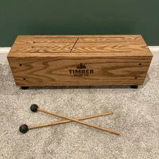 Timber Drum Company Slit Tongue Log Drum With Mallets