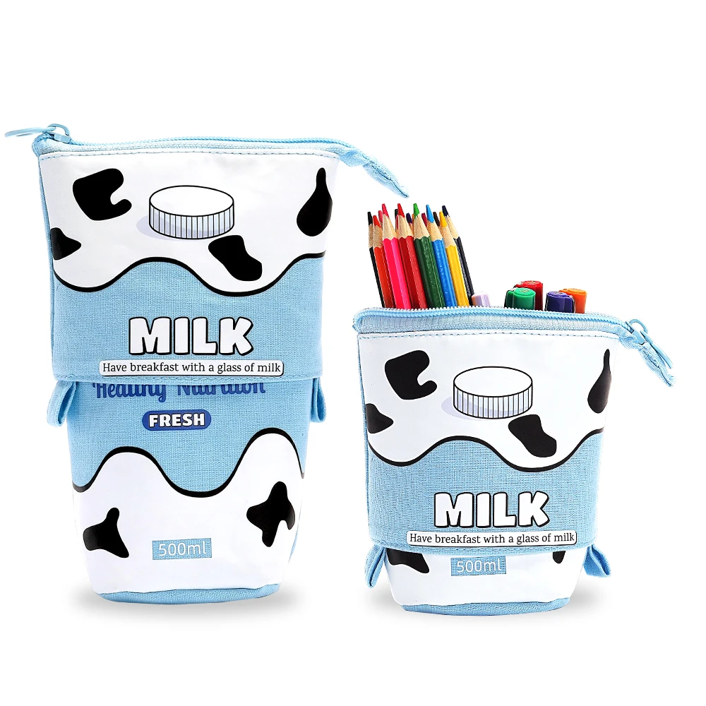 Standing Telescopic Pencil Case Kawaii Stand Up Pouch School UK