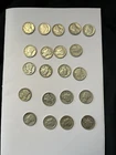 Lot Of 21 Mercury Dimes Various Years 2/21 Eisenhowers Silver 90%