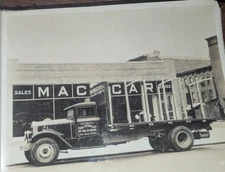 ANTIQUE SILVER GELATIN PHOTO 30s MACCAR TRUCK CHAS PETRULLO CORRUGATED PAPER CO