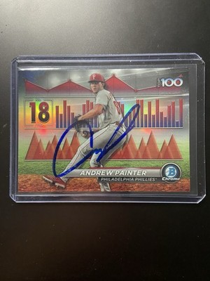 Andrew Painter Signed IP 2024 Bowman Scouts Top 100 Card Phillies