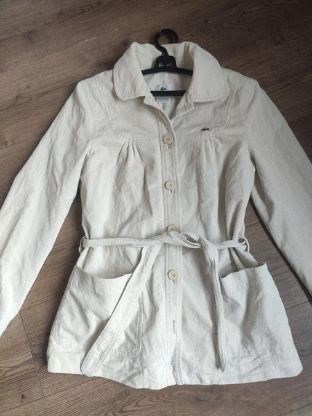 Women Lacoste Blazer Beige Velvet 38 / M / 46