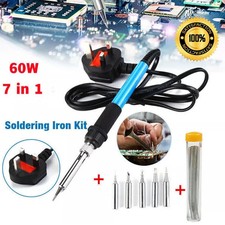 60W Adjustable Temp Soldering Iron Kit Electronics Welding Solder Irons Tool