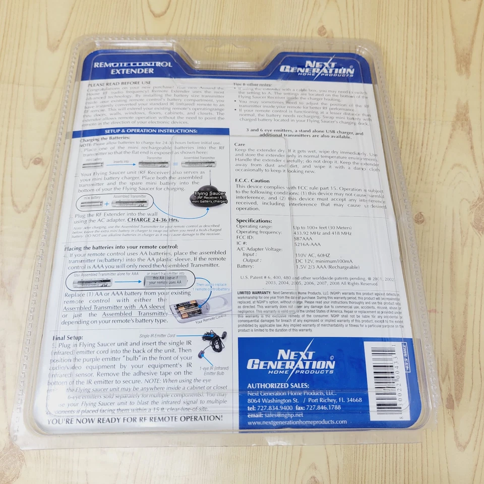 Nextgen Remote Extender Plus 433Mhz Multi Room Remote Control Extender SEALED  - Image 2 of 4