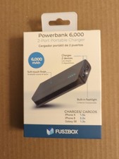 Powerbank 6000 2 Port Portable Charger with Led Light New NIB