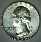 1952 D US Washington Quarter Coin 25c Silver 25 Cents Denver Mint Uncirculated