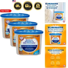 Moisture Absorber Odor Eliminator Tubs 3 Pack 14 oz Home Moisture Control