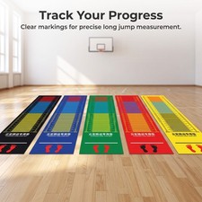 Long Jump Mat for Students - Rubber Measurement Mat for Indoor Training