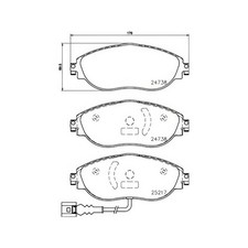 BREMBO P85144 Brake Pad Set Front Fits Audi A3 S3 quattro 2.0 TFSI 1.6 TDI