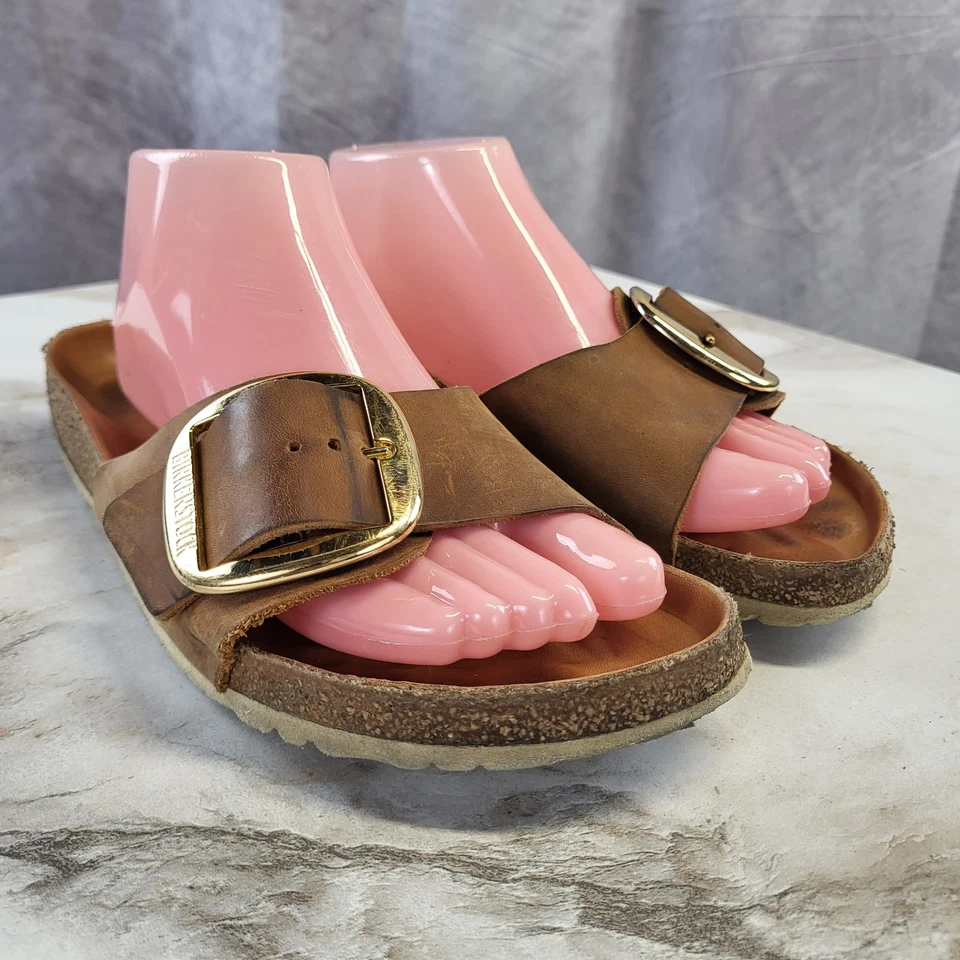 Birkenstock Madrid Big Buckle 皮革凉鞋拖鞋 41 L10 M8 码 — 第 2/4 张图片