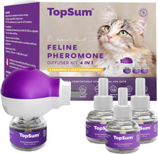 Cat Pheromones Calming Diffuser: 4-in-1 Cat Calming Diffuser Starter Kit for Nat