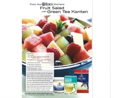 Eden Foods Advertisement Fruit Salad Recipe Green Tea Kanten 2006 Healthy AD