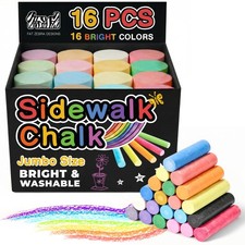 16 PCS Sidewalk Chalk Jumbo Non-Toxic Washable