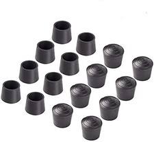 1 inch Table Chair Rubber Leg Tips Caps, Pack of 16, Black 1 Inch, 16 1 Inch