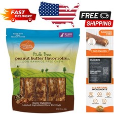 5 Pack Rawhide-Free Peanut Butter Chews - Perfect Treats for Medium/Large Dogs
