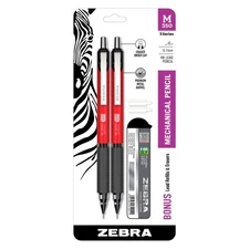 Zebra Pen M-350 Mechanical Pencil, 0.7mm Point Size, Crimson Red Barrel, Refilla