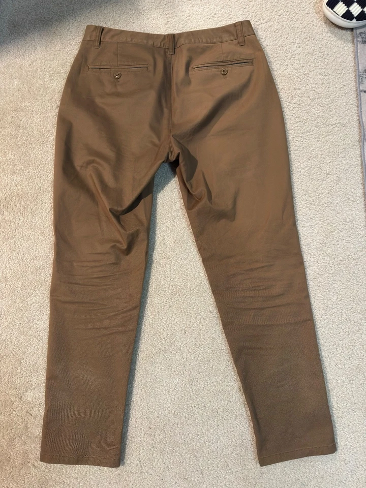 Bonobos Original Chino Para Hombre Talla 32 x 28 Castaño Slim Taper Foto 4 de 4