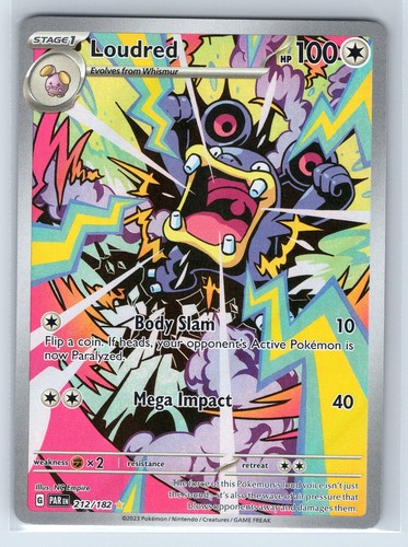 Loudred 212 182 Illustration Rare SV04: Paradox Rift 212/182 Holo NM