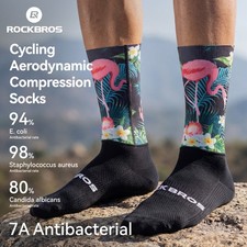 ROCKBROS Unisex Aero Cycling Socks,Aerodynamics Compression Anti-Slip Crew Sock