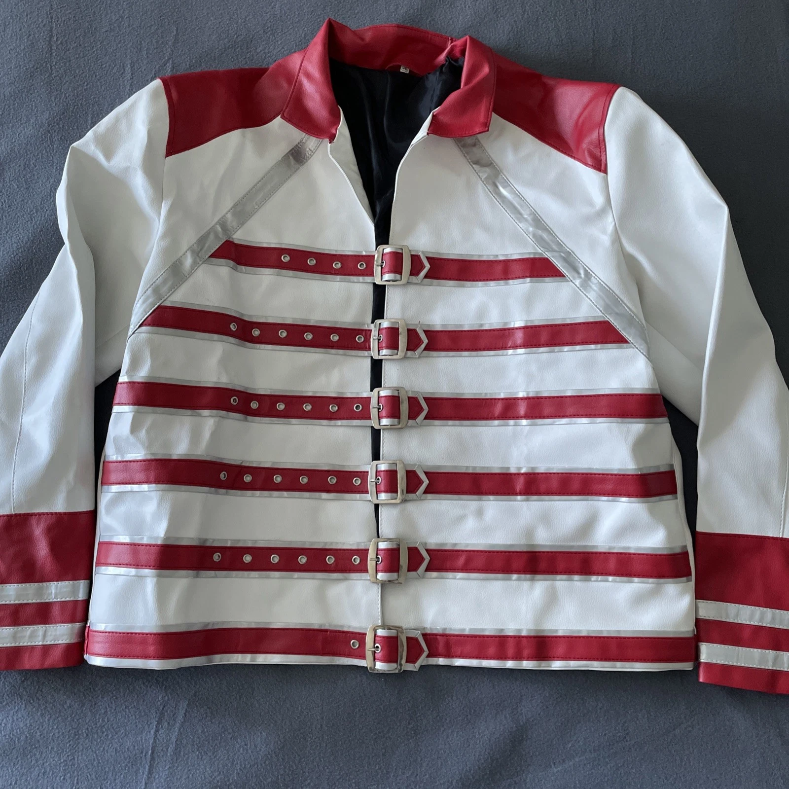 Freddie Mercury Jacket Mens Extra Large Queen Magic Tour Strap Replica Rock Read - product detail image 1