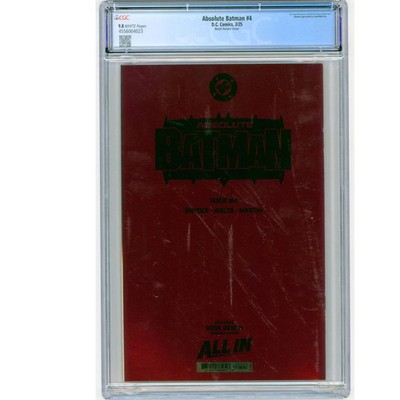 Absolute Batman: #4 [Rose Besch CGC 9.8 Megacon Foil] 2025 | eBay