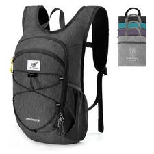 SKYSPER 15L Foldable Hiking Lightweight Packable Travel Pack w/Chest Strap Black