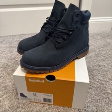 Brand new Timberland Premium 6in Waterproof Medium Blue Nubuck Junior Size 6.5