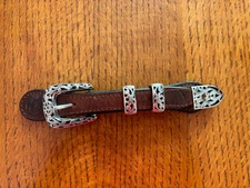 Vogt Sterling Silver 4 Piece Filigree Buckle Set