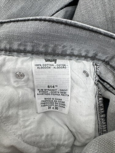 Levis 514 Mens Slim Straight Jeans Size 31 x 30 Denim Cotton Low Rise - Picture 3 of 6
