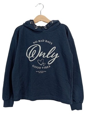ONLY Mädchen Kapuzenpullover Good Vibes Gr. 122-128 Blau Hoodie