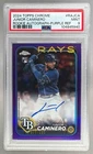 Junior Caminero 2024 Topps Chrome Purple Refractor Rookie Auto RC /250 PSA 9