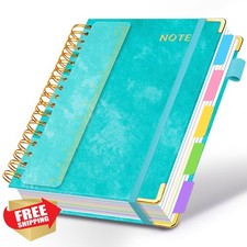 Hardcover Spiral Notebook 8.5"x11" 300pg 5 Subject College Ruled A4