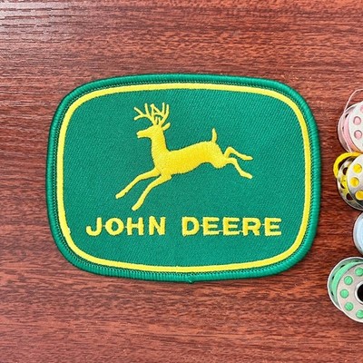 John Deere Patch Farming Forest Construction Equipment Embroidered Iron On 3x4''