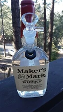  Makers Mark Whiskey Liquor Bottle Bong! Custom Made! 750 ml Chugs Great! 