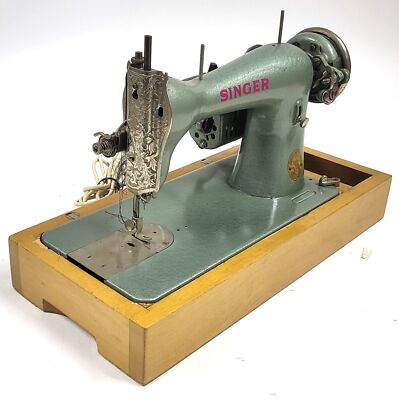 Vintage Singer Elektroschneidmaschine   Grün Schwerlast   220V, Getestet