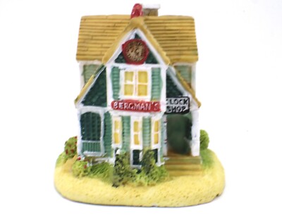 Liberty Falls Village BERGMANS CLOCK SHOP AH104  Vintage 1996 