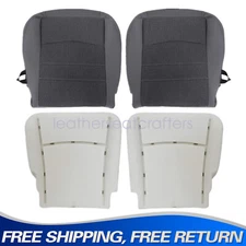 Driver & Passenger Bottom Fabric Seat Cover & Foam Pad For 2013-2018 Dodge Ram