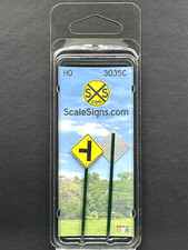 HO-3000-035-C / 1:87 Scale Railroad  Street Road Signs "Side Intersection"