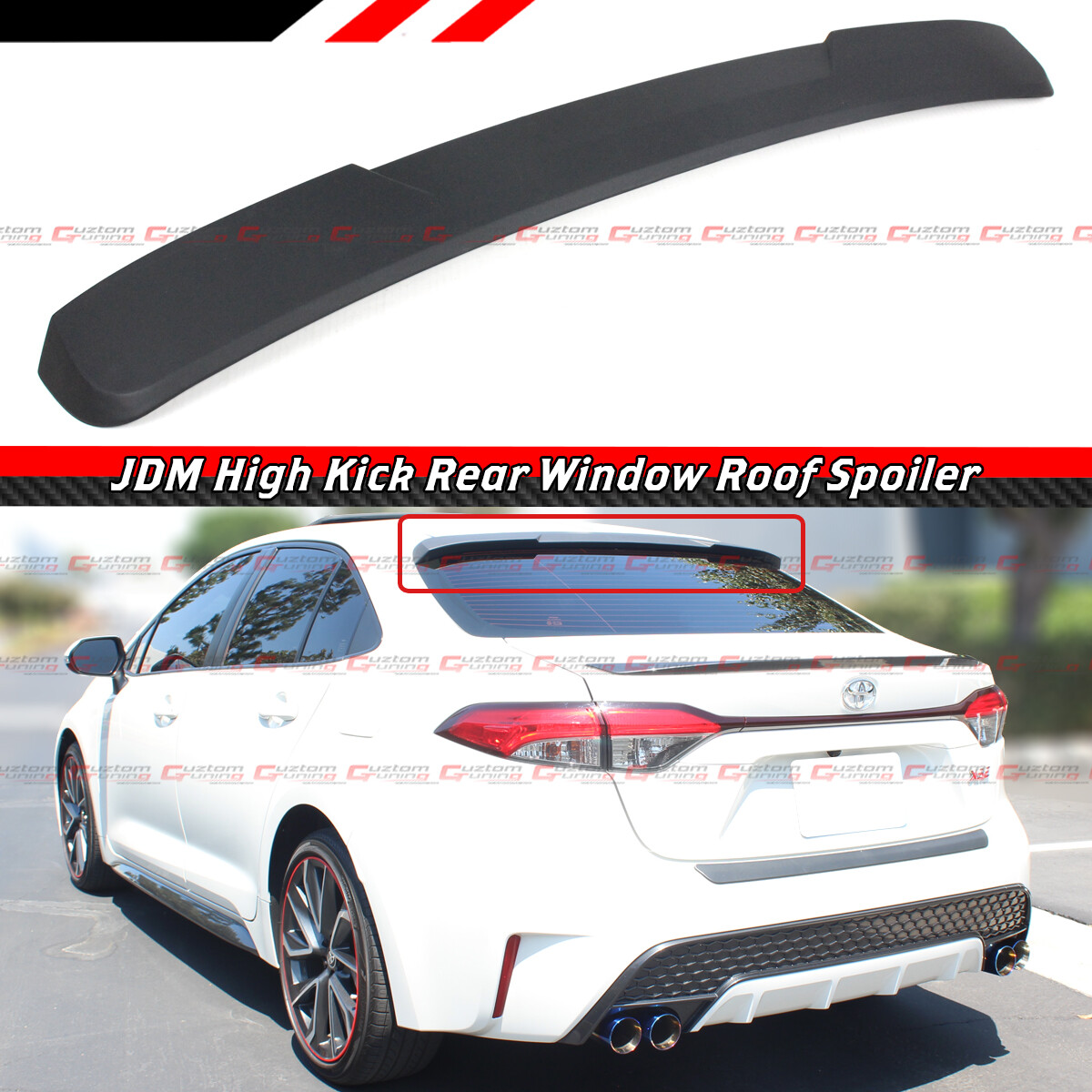 FOR 2020-2026 TOYOTA COROLLA 4DR SEDAN MATTE BLACK JDM REAR WINDOW