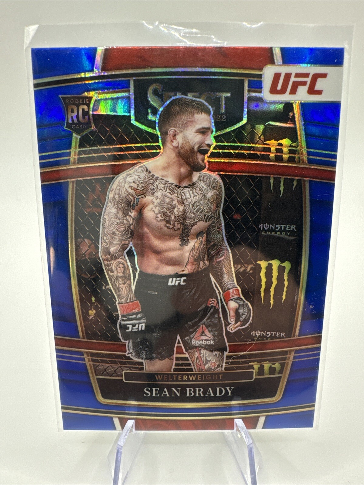 2022 Panini Select UFC - Concourse Blue Prizm #31 Sean Brady (RC)