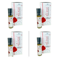 4 bottle Red Rose sweet floral Concentrated oil By Al Rehab 6ml Roll popular one